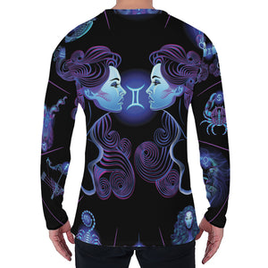 Gemini And Astrological Signs Print Men's Long Sleeve T-Shirt