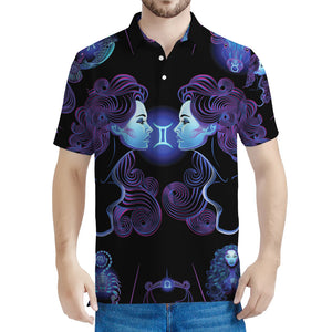 Gemini And Astrological Signs Print Men's Polo Shirt