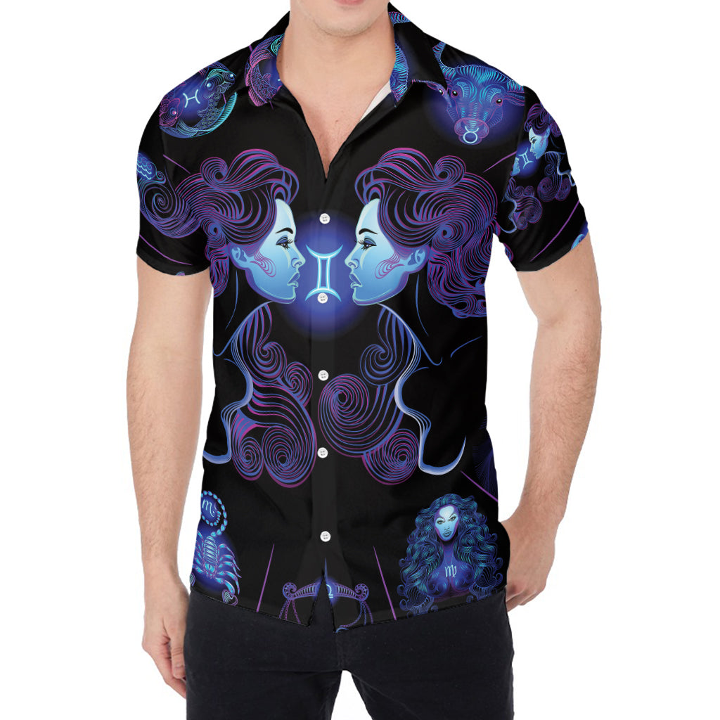 Gemini And Astrological Signs Print Men's Shirt