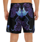 Gemini And Astrological Signs Print Men's Split Running Shorts