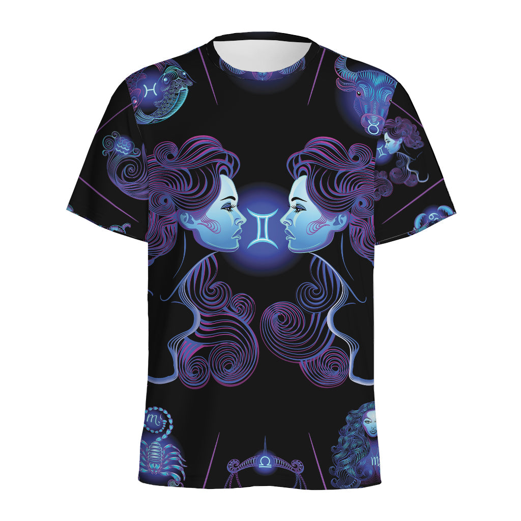 Gemini And Astrological Signs Print Men's Sports T-Shirt
