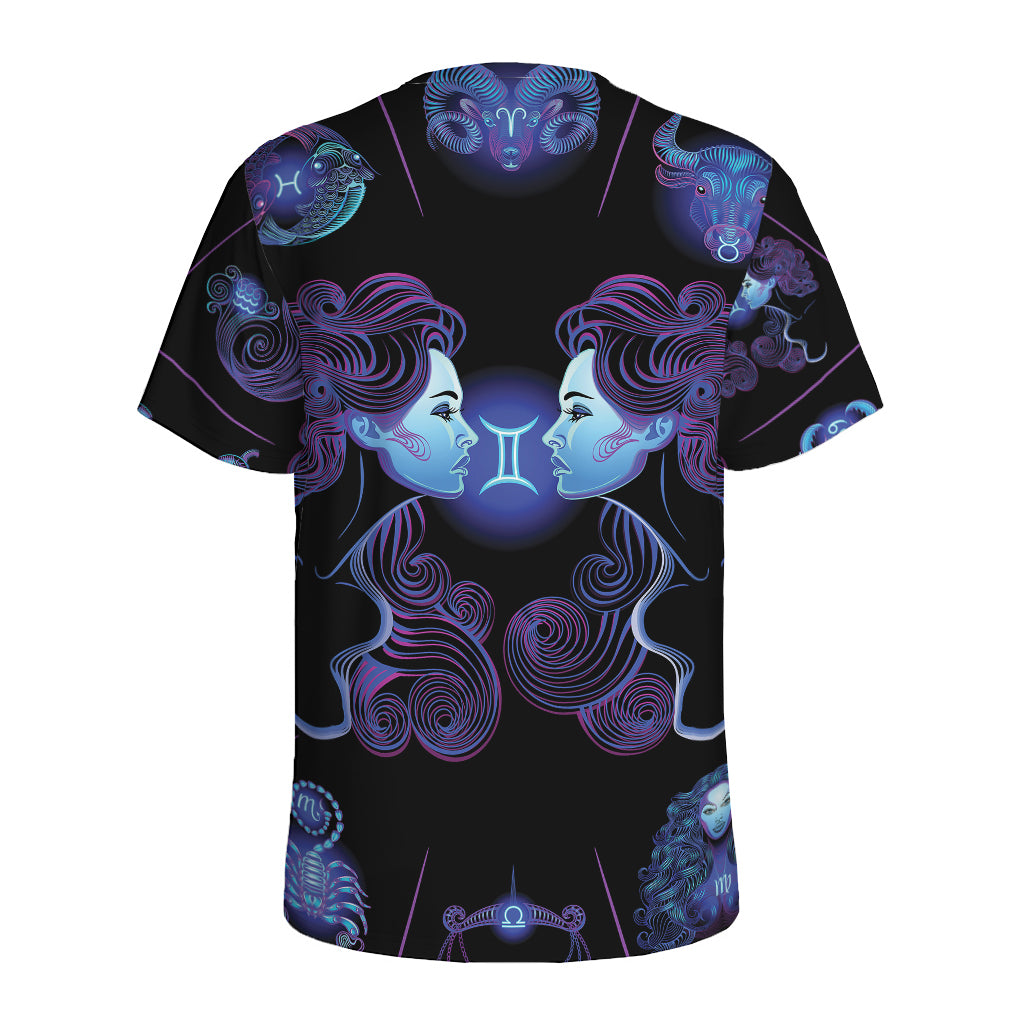 Gemini And Astrological Signs Print Men's Sports T-Shirt