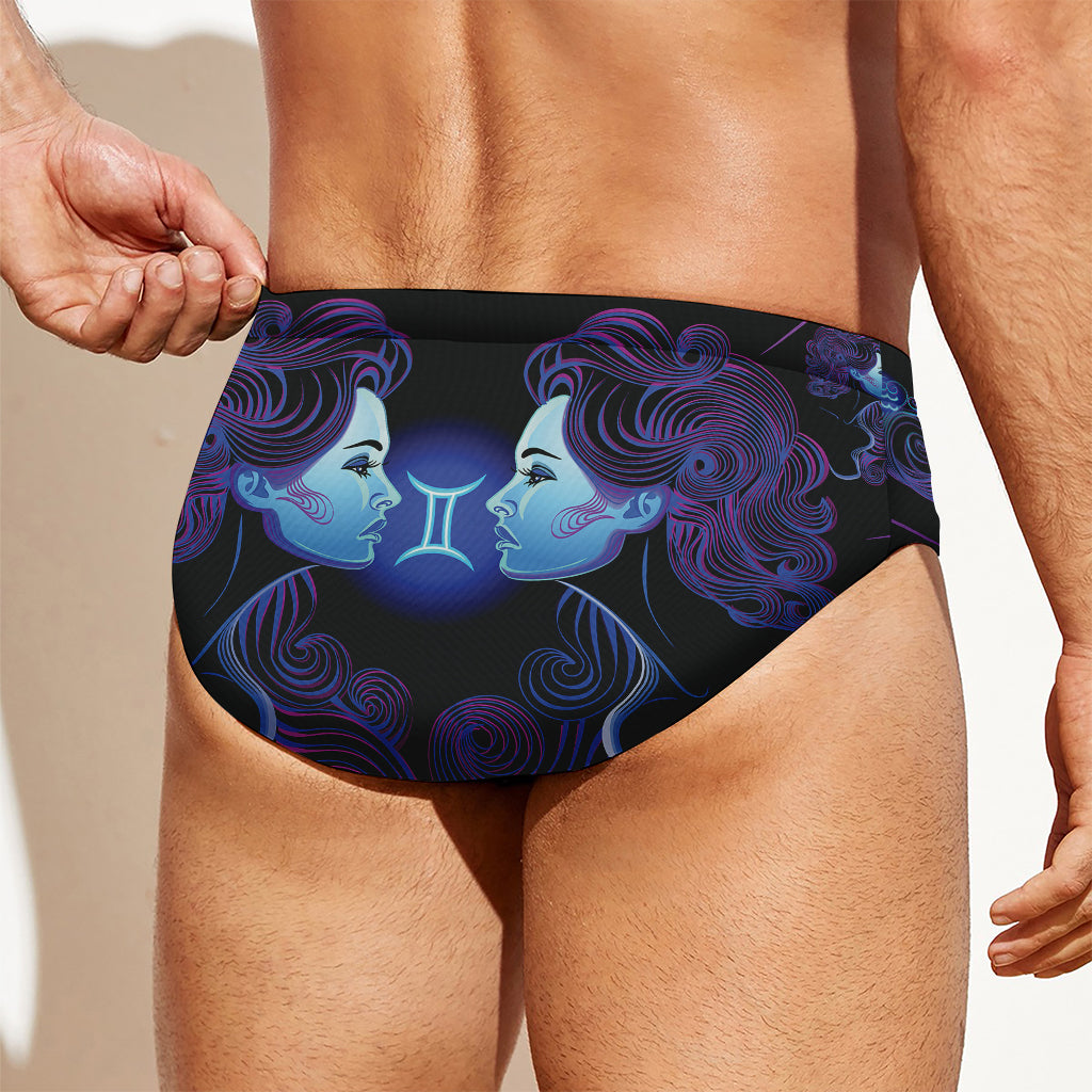 Gemini And Astrological Signs Print Men's Swim Briefs