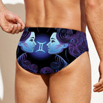 Gemini And Astrological Signs Print Men's Swim Briefs