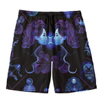 Gemini And Astrological Signs Print Men's Swim Trunks