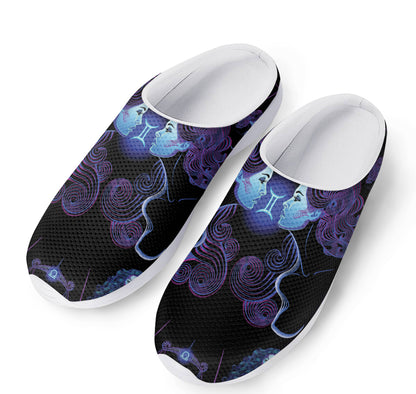 Gemini And Astrological Signs Print Mesh Casual Shoes