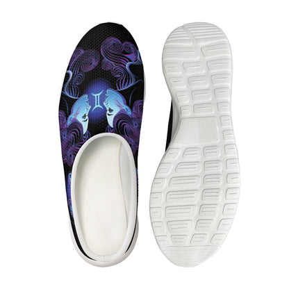 Gemini And Astrological Signs Print Mesh Casual Shoes