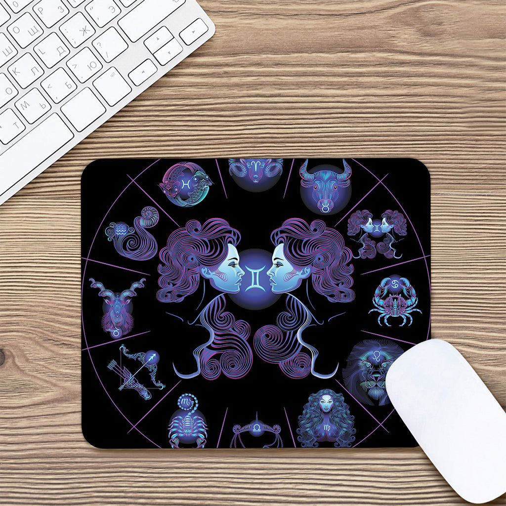 Gemini And Astrological Signs Print Mouse Pad
