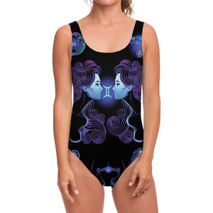 Gemini And Astrological Signs Print One Piece Swimsuit