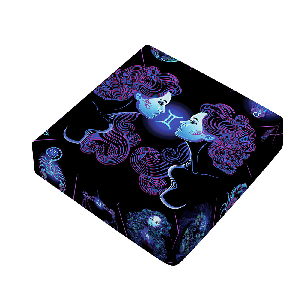 Gemini And Astrological Signs Print Outdoor Seat Cushion Cover
