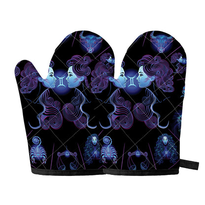 Gemini And Astrological Signs Print Oven Mitts