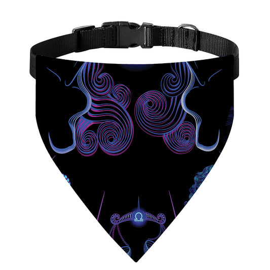 Gemini And Astrological Signs Print Over The Collar Dog Bandana