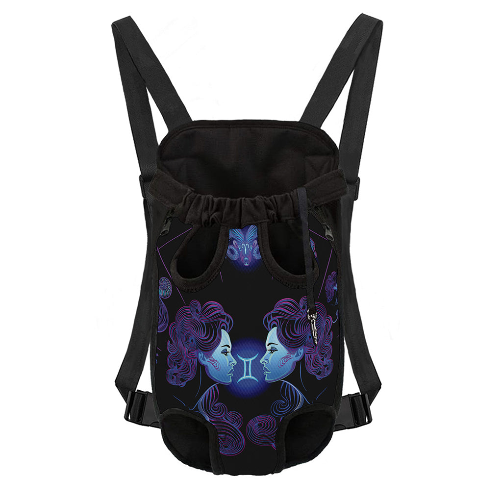 Gemini And Astrological Signs Print Pet Carrier Backpack