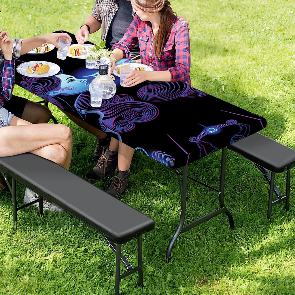 Gemini And Astrological Signs Print Picnic Table Cover