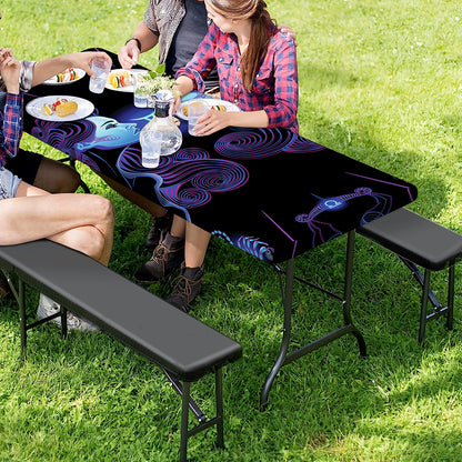 Gemini And Astrological Signs Print Picnic Table Cover