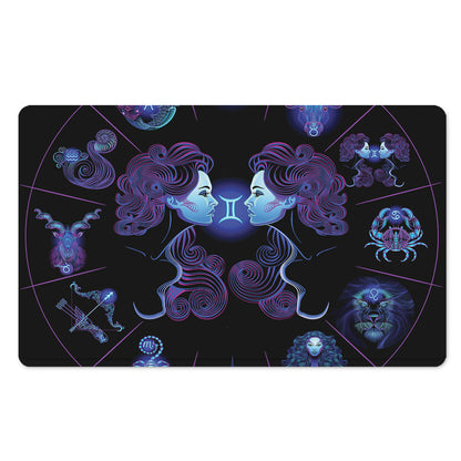 Gemini And Astrological Signs Print Polyester Doormat
