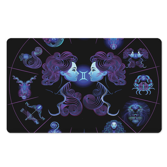 Gemini And Astrological Signs Print Polyester Doormat