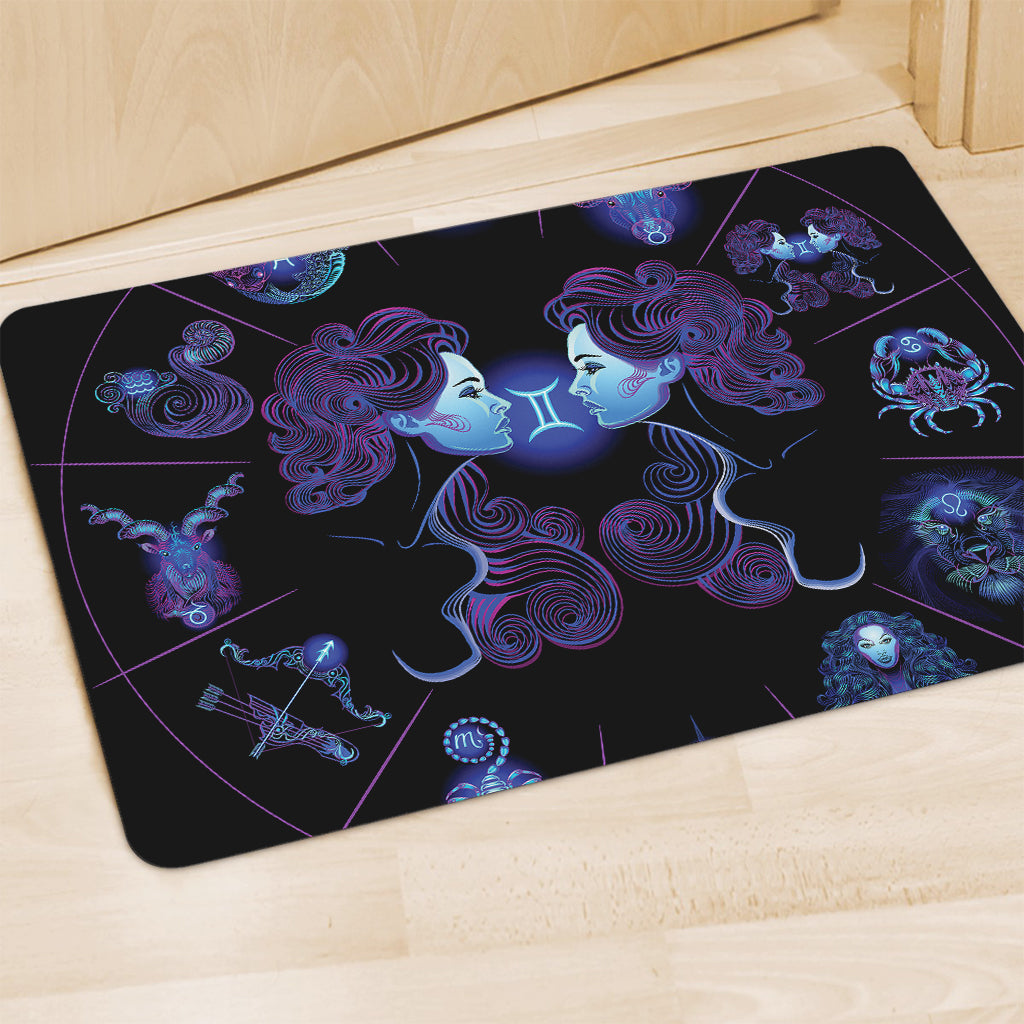 Gemini And Astrological Signs Print Polyester Doormat