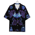 Gemini And Astrological Signs Print Rayon Hawaiian Shirt