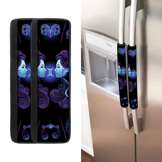 Gemini And Astrological Signs Print Refrigerator Handle Covers