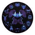 Gemini And Astrological Signs Print Round Blanket