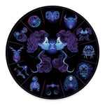 Gemini And Astrological Signs Print Round Floor Mat