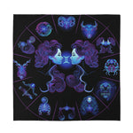 Gemini And Astrological Signs Print Silk Bandana