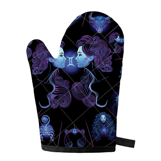 Gemini And Astrological Signs Print Single Oven Mitt