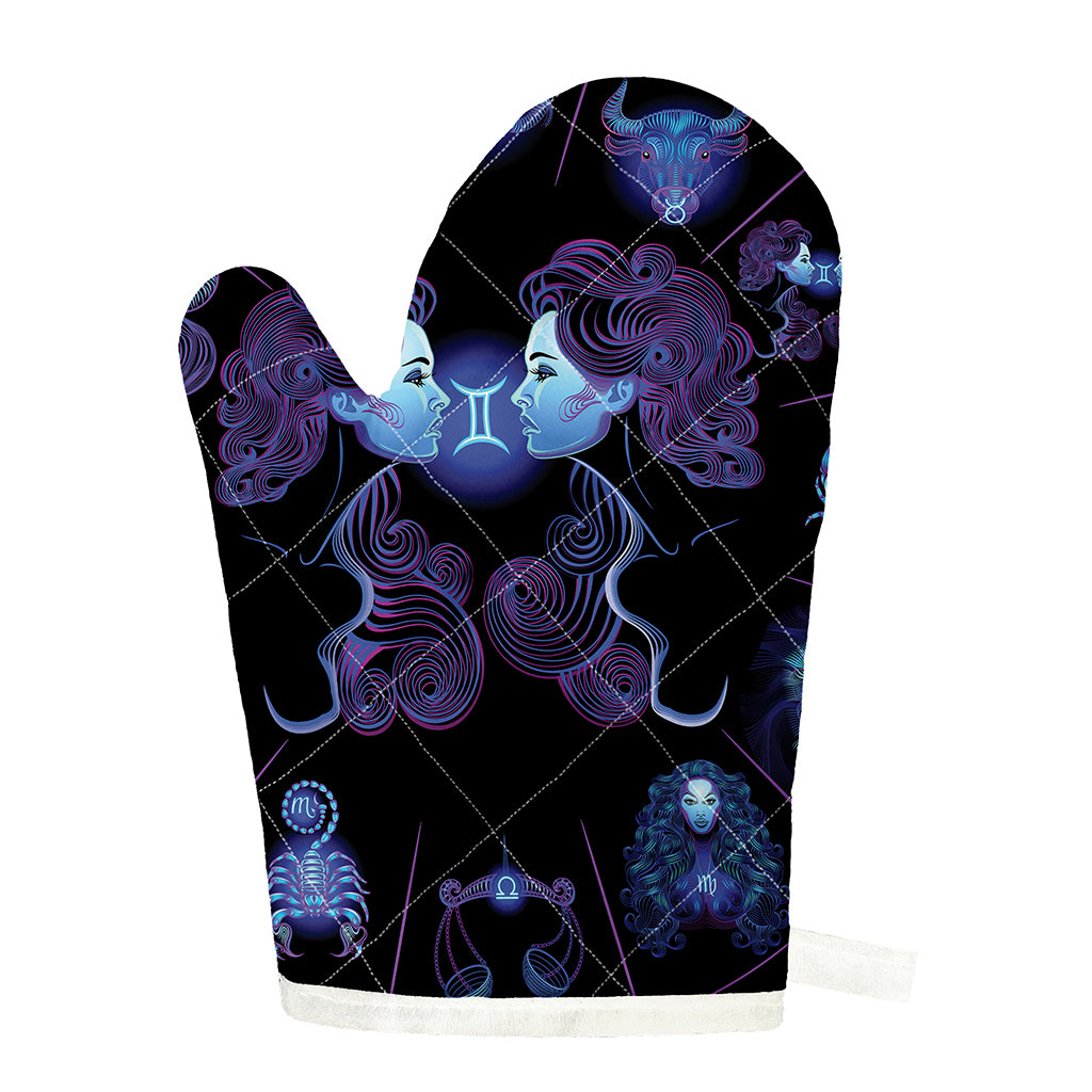Gemini And Astrological Signs Print Single Oven Mitt