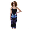 Gemini And Astrological Signs Print Slim Fit Midi Cami Dress