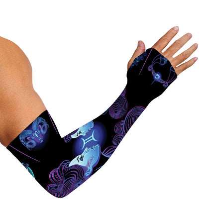 Gemini And Astrological Signs Print Sun Protection Arm Sleeves