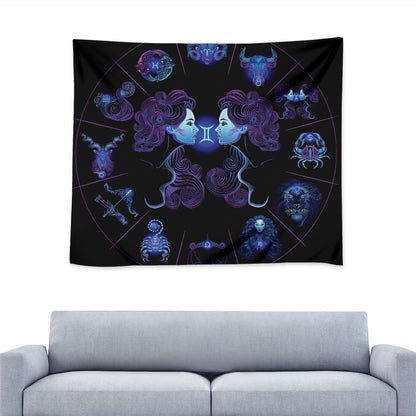 Gemini And Astrological Signs Print Tapestry
