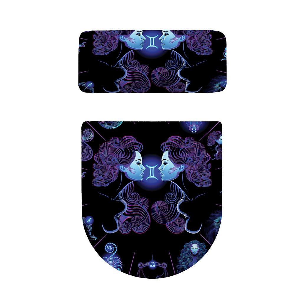Gemini And Astrological Signs Print Toilet Lid And Tank Cover Set