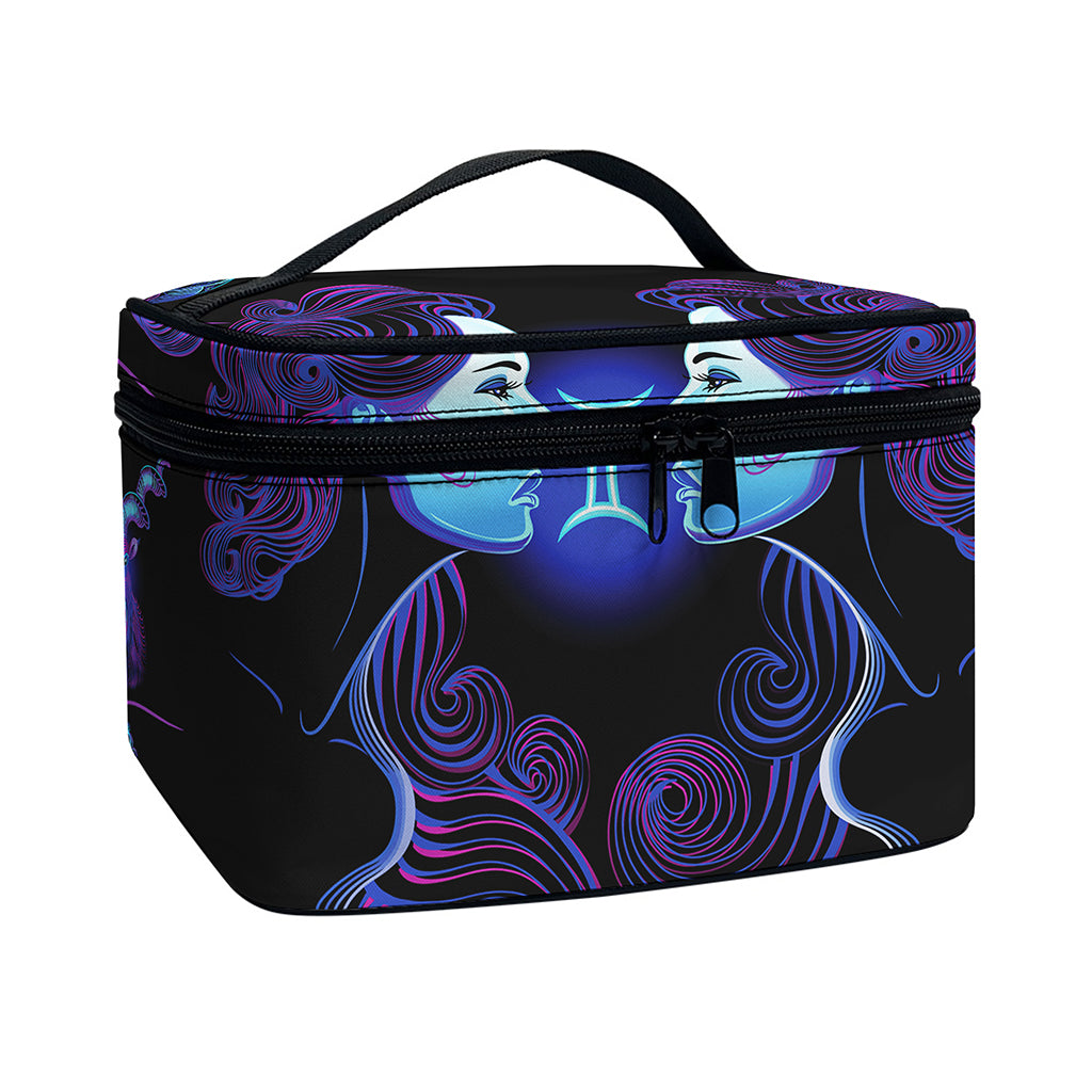 Gemini And Astrological Signs Print Travel Makeup Bag