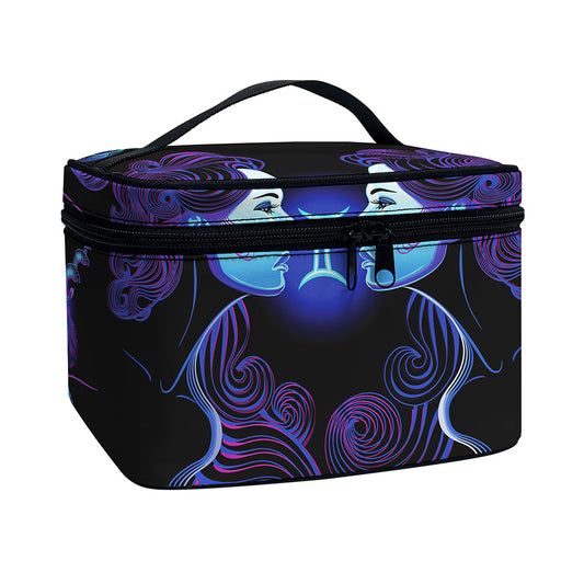 Gemini And Astrological Signs Print Travel Makeup Bag