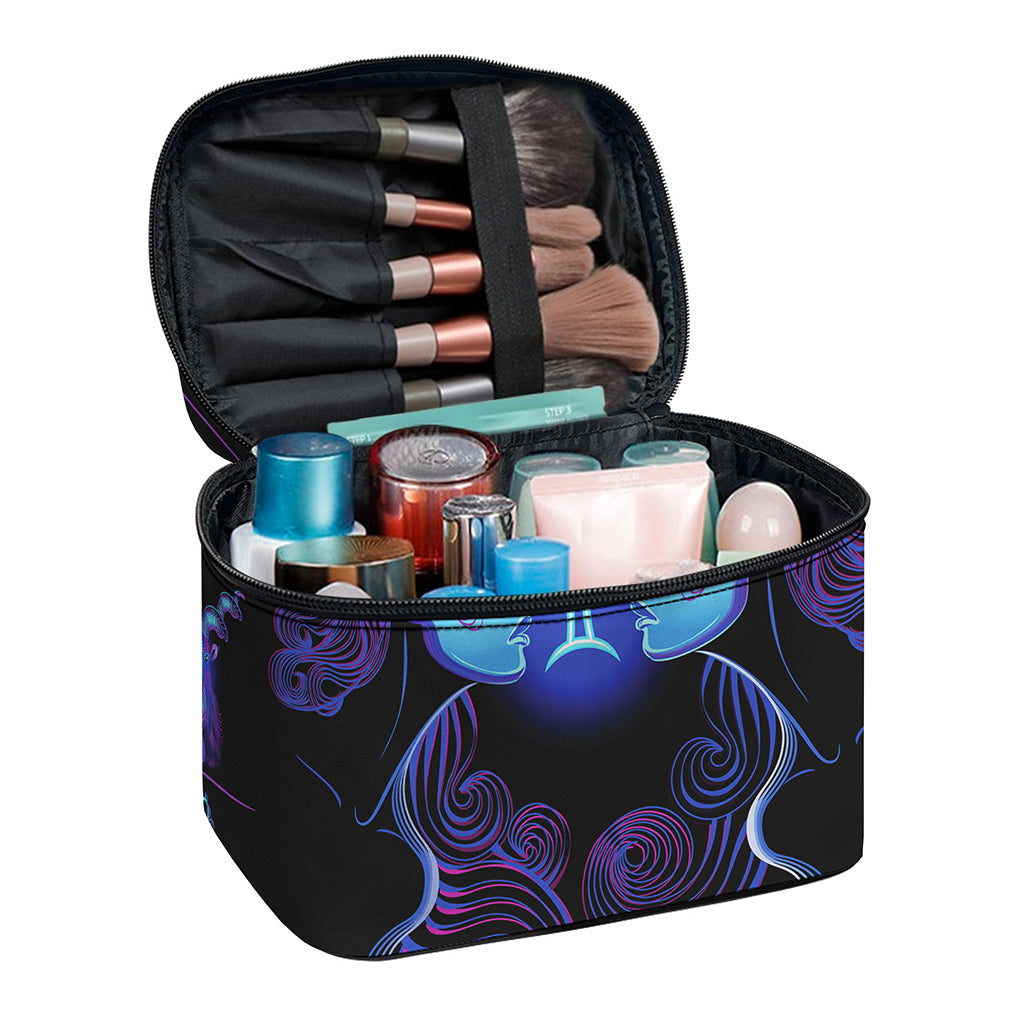 Gemini And Astrological Signs Print Travel Makeup Bag