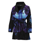 Gemini And Astrological Signs Print Women's Bathrobe