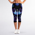 Gemini And Astrological Signs Print Women's Capri Leggings