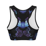 Gemini And Astrological Signs Print Women's Sports Bra
