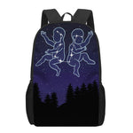 Gemini Constellation Print 17 Inch Backpack