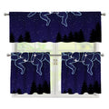 Gemini Constellation Print 3 Piece Kitchen Curtains