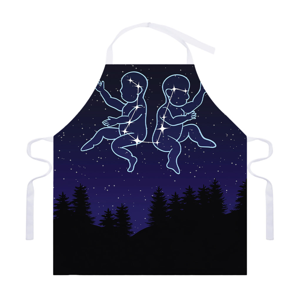 Gemini Constellation Print Adjustable Apron