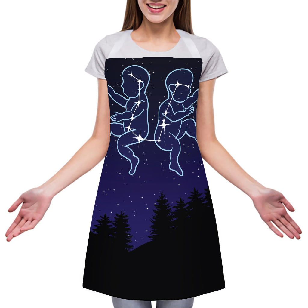 Gemini Constellation Print Adjustable Apron