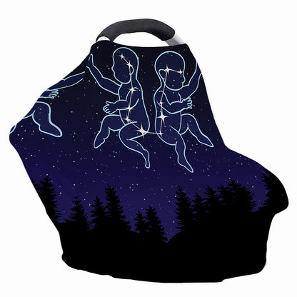 Gemini Constellation Print Baby Seat Cover