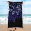 Gemini Constellation Print Beach Towel