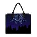 Gemini Constellation Print Canvas Tote Bag