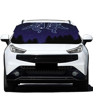 Gemini Constellation Print Car Windshield Snow Cover