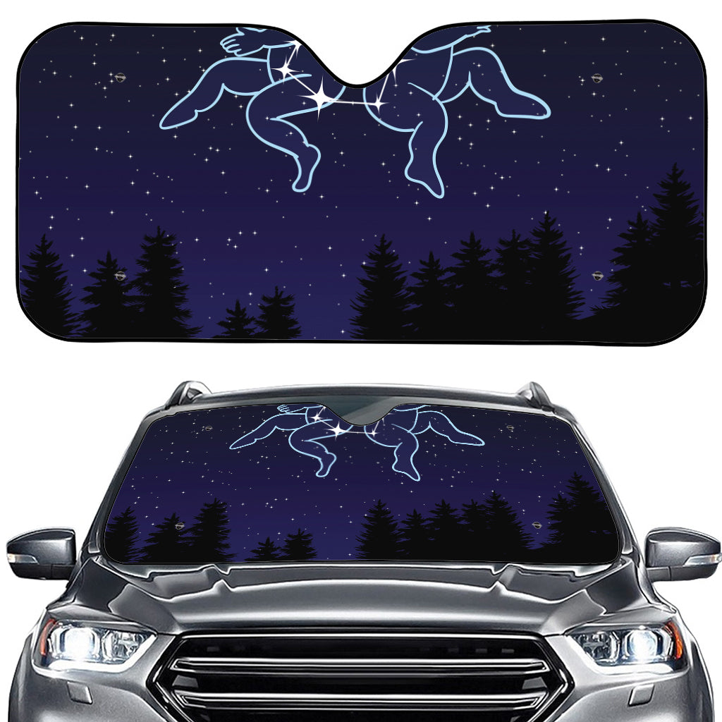 Gemini Constellation Print Car Windshield Sun Shade