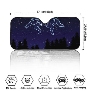 Gemini Constellation Print Car Windshield Sun Shade