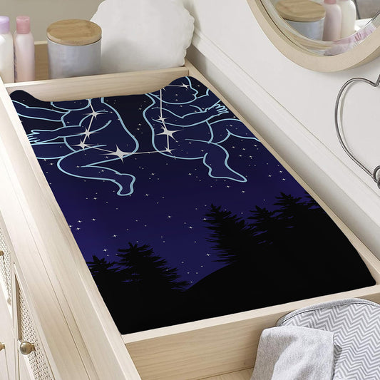 Gemini Constellation Print Changing Pad Cover